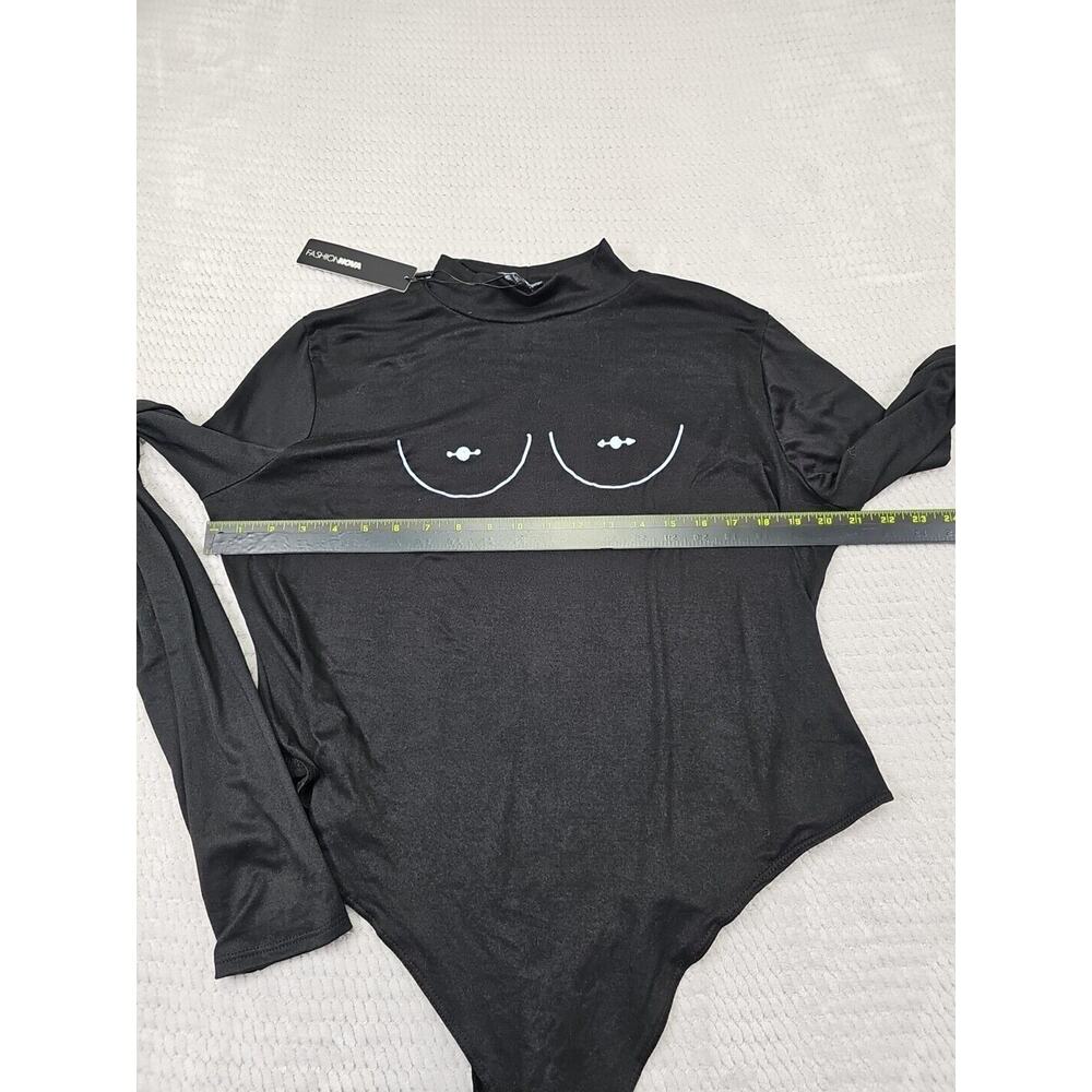 Fashion Nova Bodysuit Womens 3X Ditch Your Bra Mock Neck - Picture 3 of 8